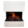 Modern design fireplace Kastner White Water vapor fireplace complete with remote control Wooden structure MDF Fireplace without heating capacity Opti Myst casssette 60 cm