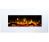 White Neptun Electric Wall-Mounted Fireplace with Remote Control and Led Flame Effect Adjustable Power 1500W