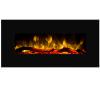 Wall-mounted fireplace Pluto Black Electric fireplace with Led fire effect complete with remote control 1500W adjustable power