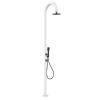 White Aluminum Shower With Hand Shower 