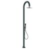 Gray Aluminum Led Shower With Hand Showe 