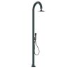 Sensor Aluminum Gray Shower With 3-jet Shower Head For Indoor And Outdoor Use. Double Water Connection, Lower And Side. Can Be Positioned Outside Or Inside The House. With Movable Hand Shower. For All Outdoor And Home Bathroom.
