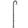 Sined Aluminum Gray Shower. Hot And Cold Water With Square Led Shower Head With Lcd Thermometer. Double Water Connection, Bottom And Side. Can Be Placed Outside Or Inside The House. Super Accessorized h 223,5 Cm. For Outdoors And Home.