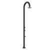 Black Luna Aluminum Hot And Cold Water Sined Shower With Temperature And Footwash Mixer. Double Water Connection, Bottom And Side, Installable Both Inside And Outside The House, Richly Equipped.