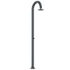 Gray Aluminum Timed Shower. Cold Water Only, Mixer To Regulate Water Flow. Double Water Connection, Bottom And Side On Single Inner Hose. For Outdoors Or Indoors. For Large Workloads With Great Water Saving.