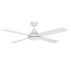 Ceiling fan without light white model Link with DC motor. 4 blades Diameter 122 cm in Plywood with remote control 5 speeds. Switch-off timer 1 hour, 2 hours, 4 hours, 8 hours. Energy saving fan.