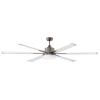 Ceiling fan with grey Albatross light 24W SMD led fan with low consumption DC motor 5 speed and 6 aluminium blades with diameter 210 cm Remote control included Reversible rotation