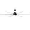 Complete Albatross Black and White Ceiling Fan with LED Light SMD 24W Low consumption DC motor 5 speeds 6 White aluminium blades Diameter 180 cm Remote control included Reversible rotation