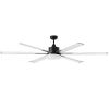 Complete Albatross fan Black motor body with 6 grey aluminium blades. Ceiling fan with LED Light SMD 24W Low consumption DC motor 5 speeds Diameter 210 cm Remote control included Reversible rotation summer-winter function