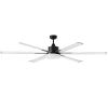 Pelle LED Fan Black Grey 210 cm