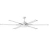 Complete ceiling fan Albatross without Light White and Grey Fan with low consumption DC motor 5 Speed with Remote Control 6 Blades Aluminum Grey diameter 210 cm Large fan with summer and winter function