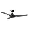 Ceiling fan without light Cruise Black Fan with 3 blades in energy-efficient ABS Diameter 125 cm Motor 50W at 3 speeds Remote control included Summer-Winter function Blades and body in latest generation moulded ABS