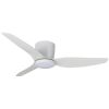 Ventilatore Da Soffitto Flush Bianco Ventilatore a 3 Pale In Asb Diametro 127 Cm Luce Led Smd 15w Tricolor Ventilatore Con Rotazione Reversibile Motore Da 55w a 3 Velocit Regolatore Da Parete e Telecomando Inclusi