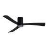 Ventilatore Da Soffitto Nero Con Luce Led 15w Finitura Di Alta Qualit Con Design Contemporaneo. Motore Dc 35w a Risparmio Energetico, Molto Silenzioso, Ideale Per Camere Da Letto. Funzione Estate-inverno. Diametro 132 Cm. Telecomando 5 Velocit