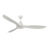 LED ceiling fan Wave model DC motor with high energy efficiency Body in steel and 3 ABS blades in white The lighting is provided by LED SMD 18W Tricolor 5-speed remote control included Diameter 132 cm
