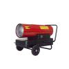 Hot air generator with diesel or kerosene wheels made with sturdy steel tank. Particularly suitable for heating ventilated areas, warehouses, sheds, greenhouses. Heat output of 45.7 KW with a diesel consumption of 4.2 litres per hour.