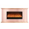 Desio Wooden Cabinet Complete With Electric Fireplace Sined Ispica 108. Elegant Quality Wooden Cabinet With Integrated Electric Fireplace. Heats And Decorates With Style. Remote Control Included For Total Comfort. Perfect For Any Environment. Pearl Gray.