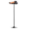 Riscaldatore a Raggi Infrarossi Con Lampade Alogene Al Quarzo e Piedistallo Colore Nero Antracite Ip65 Moel Girosole Ip 65 3 Lampade Da 1200w Totale 3600w 2b-400v Moel-769n Con Interruttore Dimensioni 80x80x210 Cm Peso 22 Kg Fabbricato In Italia