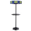 Chauffage Infrarouge Avec Lampes  Quartz Halogne Socle Avec Table Couleur Noir Anthracite Ip65 Moel Girosole Ip 65 3 Lampes 1200w Total 3600w 2b-400v Moel 769t Avec Interrupteur Dimensions 80x80x210 Cm Poids 26 Kg Made In Italy 