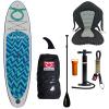 Sup-kayak gonfiabile colore blu modello AIR ATLANTIC molto leggero, solo 8.5 kg per una praticit d'uso eccezionale. Seggiolino regolabile, completo di tutto per poter essere usato subito ed in tutta sicurezza. Zaino incluso! Indicato per tutti.