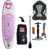 Sup-kayak gonfiabile rosa, AIR ATLANTIC molto leggero, solo 8.5 kg per una praticit d'uso eccezionale. Seggiolino regolabile, completo di tutto per poter essere usato subito ed in tutta sicurezza. Zaino incluso! Indicato per tutti.