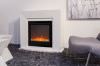 Complete fireplace with wooden frame