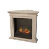 Indoor decorative fireplace with Cadiz Corner frame and steam brazier Cassette 600 without heating function Ultra realistic flame effect with steam recreated by ultrasonic transducer Remote control included