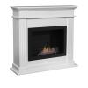 Bio fireplace composed of bio ethanol burner Riano and frame Elda White MDF to be painted as desired Easy to place and move Rubyfires-Elda-Riano Fireplace complete with frame
