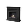 Bio-fireplace composed of bio ethanol burner Riano and frame Elda Nera in MDF wood Easy to place and move Rubyfires-EldaNera-Riano Black Fireplace complete with frame