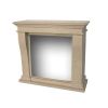 Cadre De Chemine Classique Kreta Mini En Fossil Stone Finition Blanche Mate Cadre De Style Classique Dimensions 990 x 1050 x 445 Mm Convient Aux Inserts Albany Cassette600 Lucius Et Trivero70