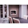 Wall-mounted bio ethanol fireplace Rubyfires Serra hangs on the wall like a picture is complete with burner and stainless steel frame does not require a chimney flue