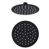 Pomme De Douche Ronde 7 Pouces 20 Cm Acier Inoxydable Noir Mat Pour Les Douches Des Sries Emi, Manny, Sole Bianca Et Nera