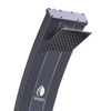 Shower For Outdoor Use With Solar Heating Lea Grey Shower With Curved Aluminum Structure And Large Tank Of 30 Liters Shower 225,4 Cm High With Large Square Shower Head Mixer And Foot Washing Tap