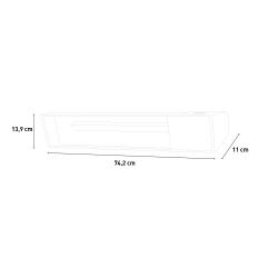 Calefactor Infrarrojo Cristal Negro