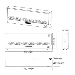 Amiata Builtin Electric Fireplace