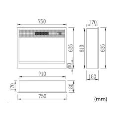 Panarea Electric Fireplace Insert