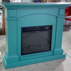 Turquoise Floor Fireplace