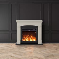 Beige Floor Fireplace