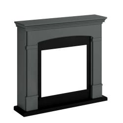 Dark Gray Floor Fireplace