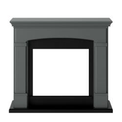 Dark Gray Floor Fireplace