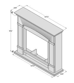 Dark Gray Floor Fireplace