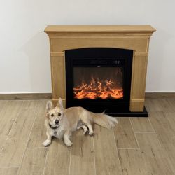 Floor Standing Oak Fireplace