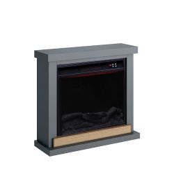 Dark Gray Floor Fireplace