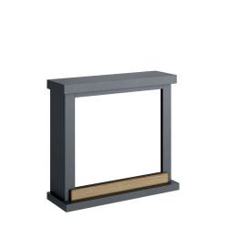 Dark Gray Floor Fireplace