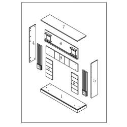 Gray Fireplace Frame