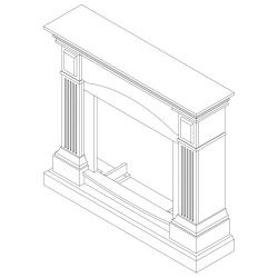 Cetona Fireplace Frame Dark Gray