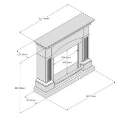 Frame Deep Black Fireplace Cetona