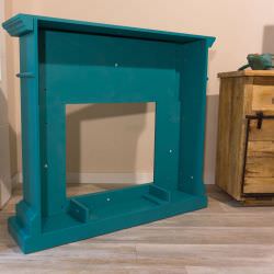 Blue Turquoise Fireplace Frame Cetona