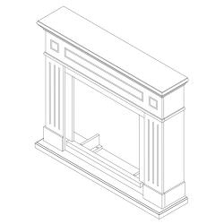 Moldura Para Lareira Pienza Cinzento Esc 