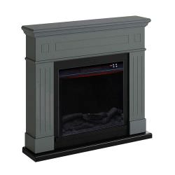 Pienza Fireplace Frame Dark Gray